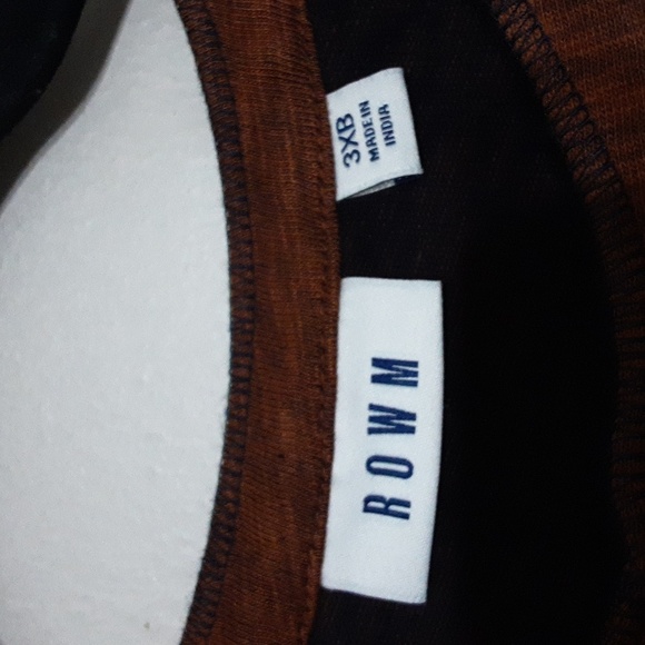 RowM pullover top men 3XB base layer brown outdoor performance casual y2k retro - Picture 5 of 8